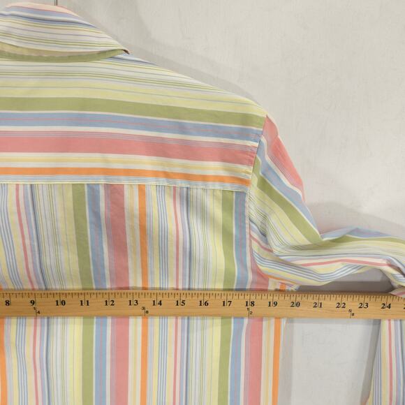 Orvis Shirt Womens 6 Multicolor Striped Wrinkle Resistant Long Sleeve Button Up - Picture 7 of 9